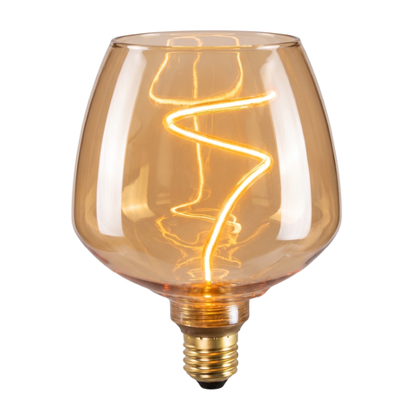 LED Filament Leuchtmittel, Bulbous, BN9, E27, 4W, 200lm, 1800K, dimmbar.