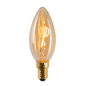 LED Filament Leuchtmittel, Kerze, C35, E14, 3 W, 165 lm, 2200K, dimmbar.