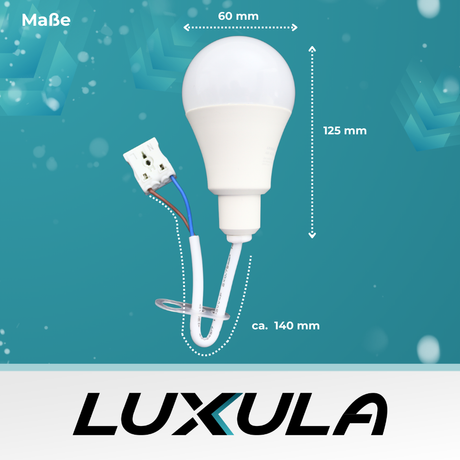 LED Renovierungslampe, 11W, 1150lm, 4000K, mit Kabel und Klemme.