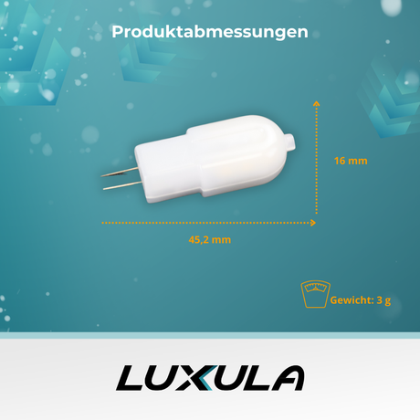 LED-Leuchtmittel, G4, 1.8 W, 160 lm, 4000 K (neutralweiß), 240°, AC/DC 12 V.