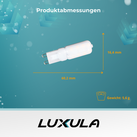 LED-Leuchtmittel, G9, 4 W, 400 lm, 4000 K (neutralweiß), 240°, AC 220-240V.