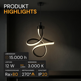 LED-Leuchtmittel, 12 W, 900 lm, 3.000 K, E27, Modernes Design, Dekobeleuchtung