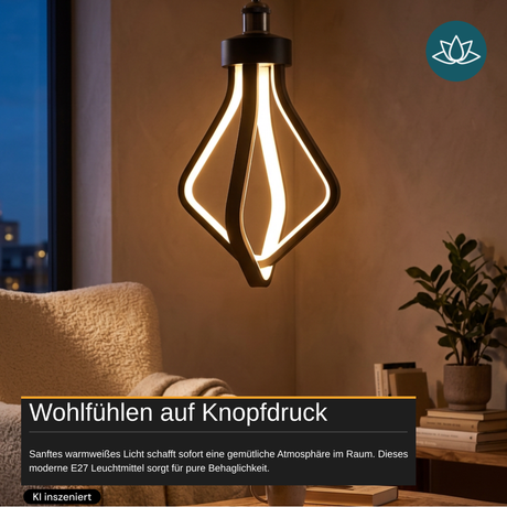 LED-Leuchtmittel, 12 W, 600 lm, 3.000 K, E27, Modernes Design, Dekobeleuchtung