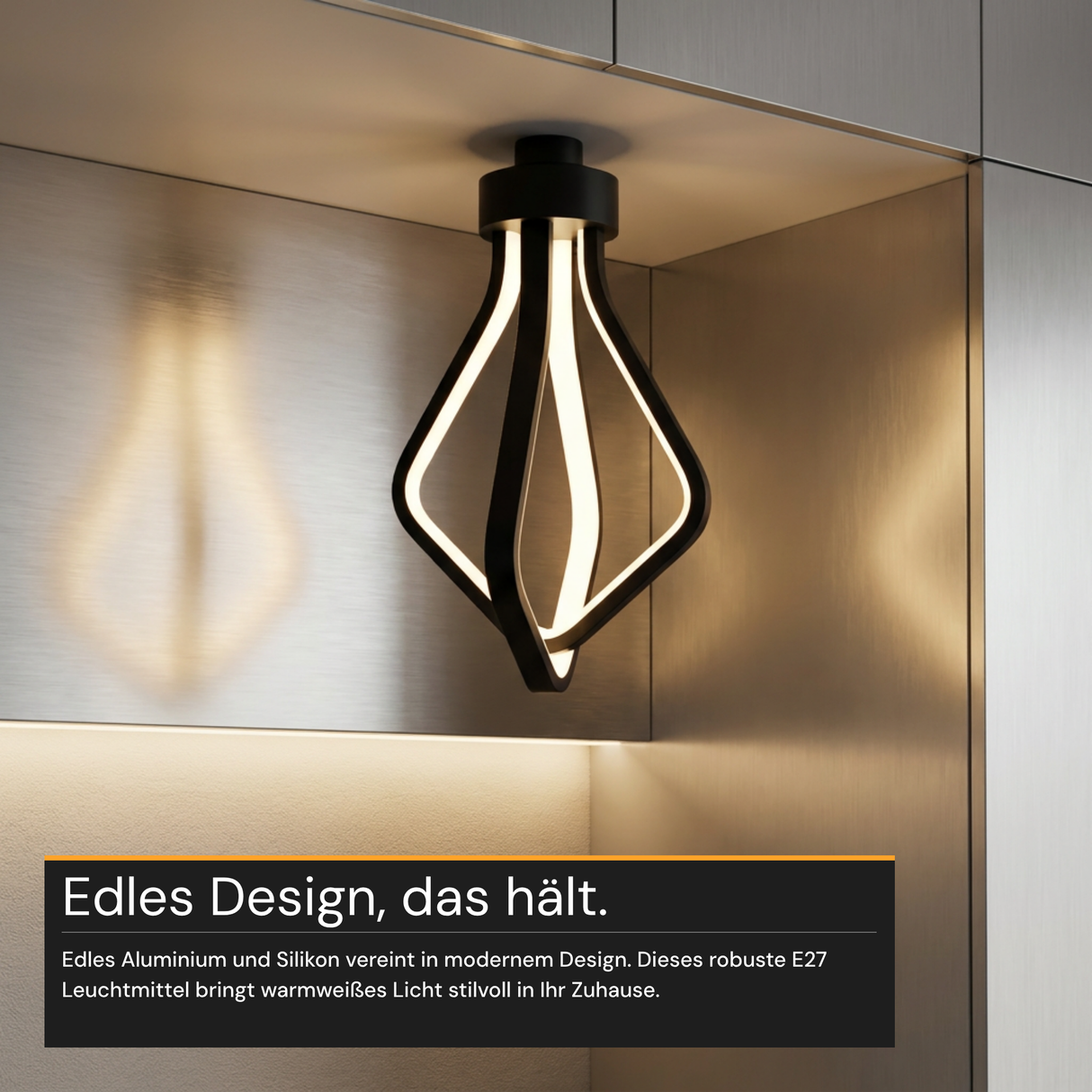 LED-Leuchtmittel, 12 W, 600 lm, 3.000 K, E27, Modernes Design, Dekobeleuchtung