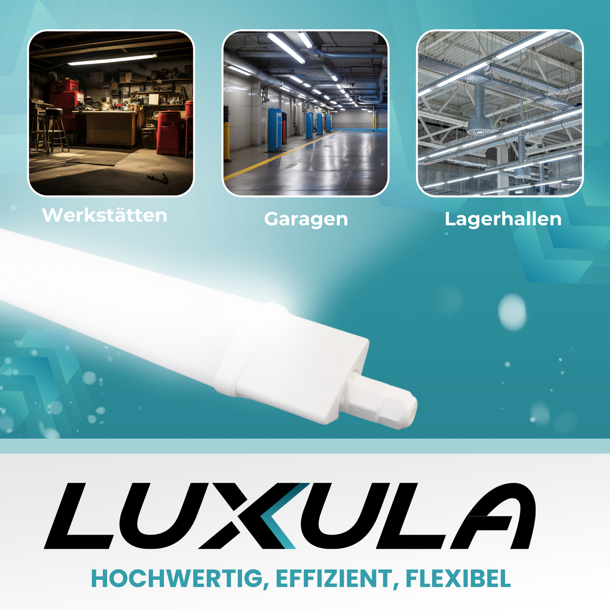 10er Set LED Feuchtraumleuchte, 36W, 3250lm, 4000K, 1200mm, IP65, mit Quick Connector