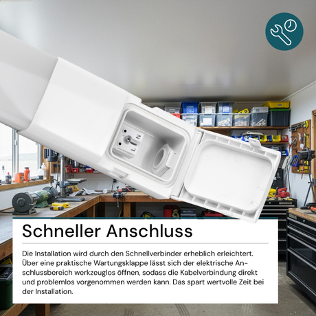 LED Feuchtraumleuchte, 150 cm, 45 W, 5175  lm, 4000 K (neutralweiß), IP66, durchschleifbar, Fast Connector