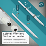 LED Feuchtraumleuchte, 60 cm, 9 W, 990 lm, 4000 K (neutralweiß), IP65, Fast Connector