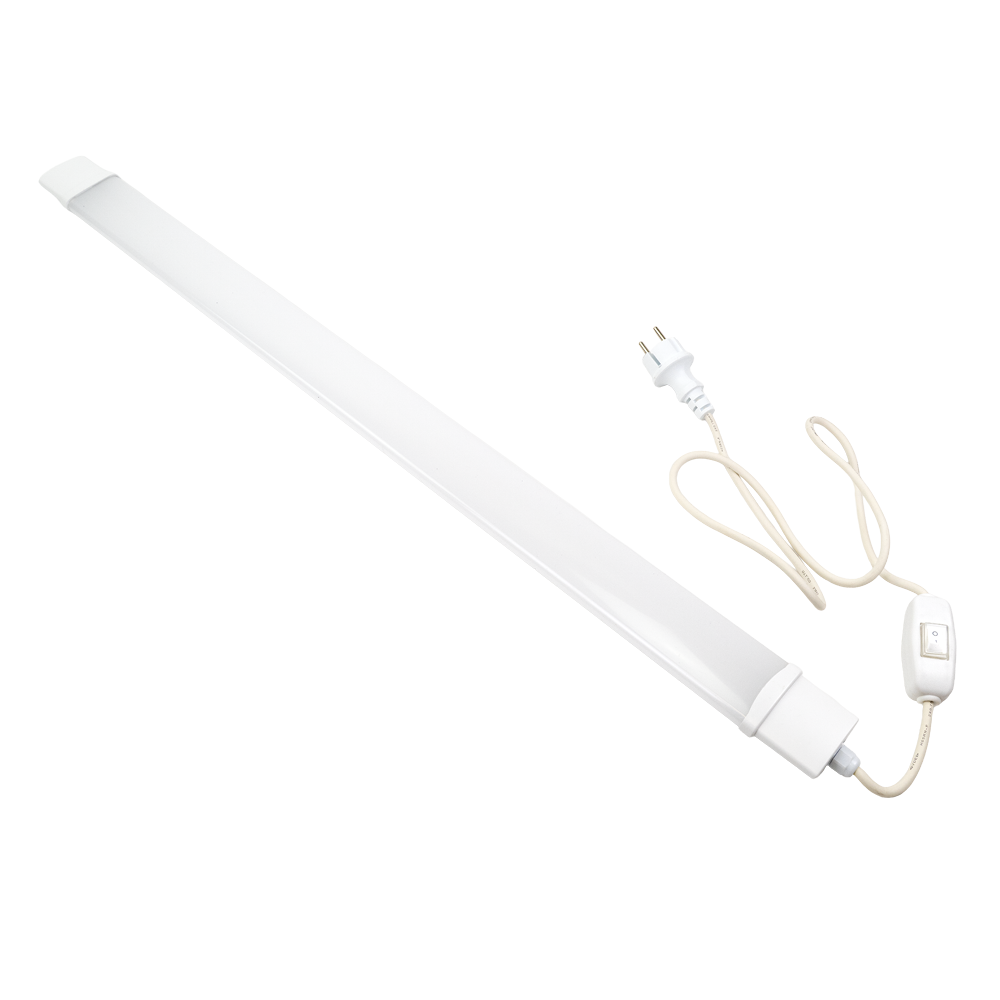 LED Feuchtraumleuchte, 22 W, 2000lm, 4000K, 900 mm, IP65, mit Schalter und IP44 Stecker