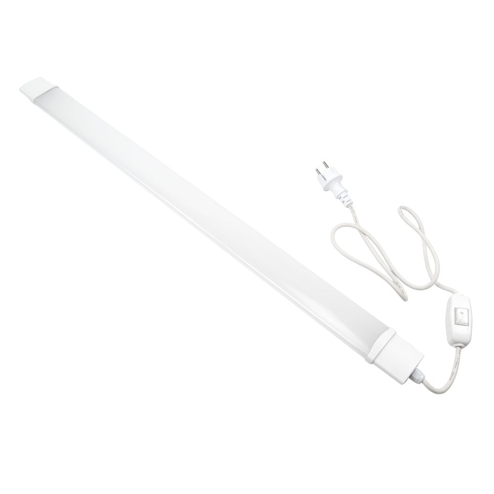 LED Feuchtraumleuchte, 22 W, 2000lm, 4000K, 900 mm, IP65, mit Schalter und IP44 Stecker