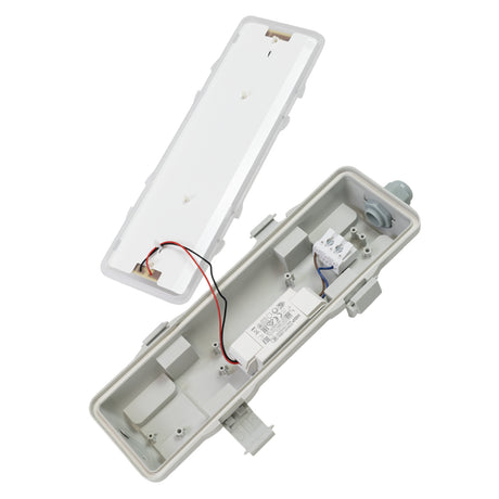LED Feuchtraumleuchte, 32 cm, 6 W, 600 lm, 4000 K (neutralweiß), IP65, mit Quick Connector