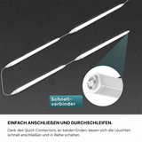 6er-Pack LED Feuchtraumleuchte, 120 cm, 36 W, 4320 lm, 4000 K (neutralweiß), IP65, IK06, durchschleifbar, mit Quick Connector