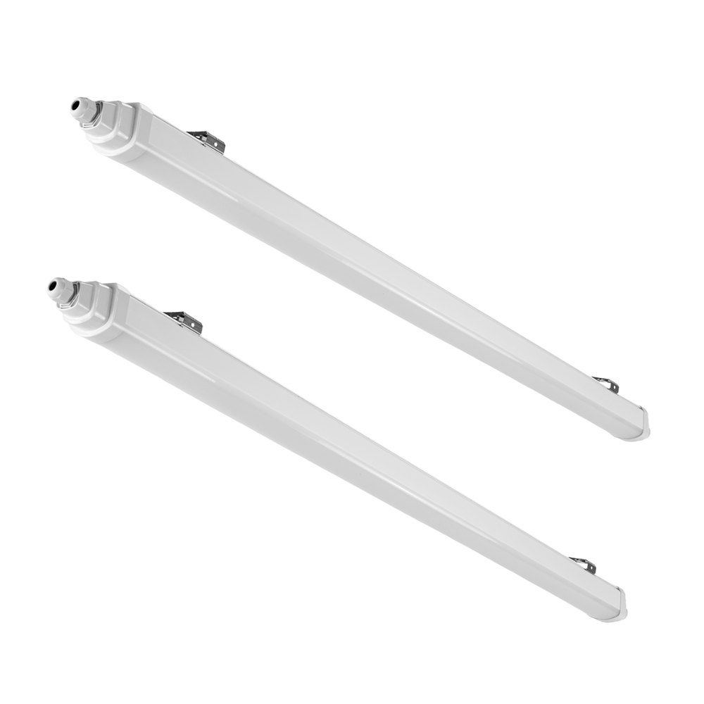 2er-Pack LED Feuchtraumleuchte, 120 cm, 36 W, 4320 lm, 4000 K (neutralweiß), IP65, IK06, durchschleifbar, mit Quick Connector