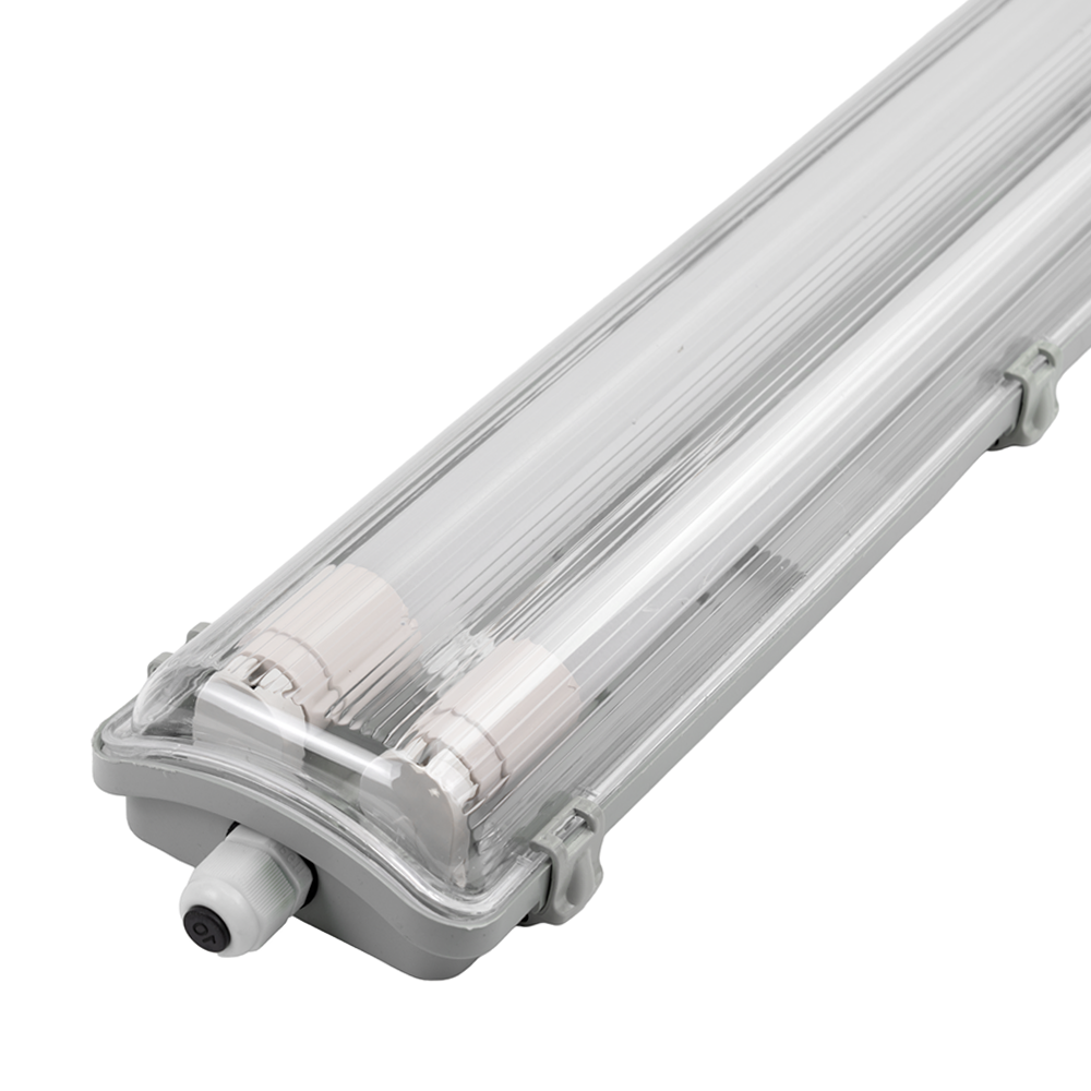 LED Wannenleuchte 120 cm, inkl 2x18W LED-Röhren T8, durchschleifbar, 4000K, IP65, IK08