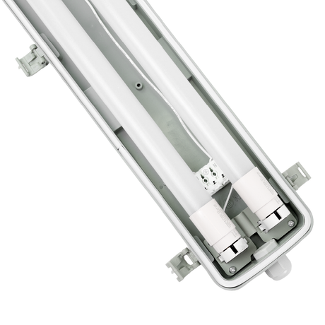 4er Pack LED Wannenleuchte 120cm, inkl 2x18W LED-Röhren T8, 4000K, IP65, IK08