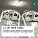 LED Wannenleuchte Gehäuse für 2x LED-Röhren T8, 120cm, IP65, IK08