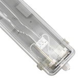 LED Wannenleuchte Gehäuse für 2x LED-Röhren T8, 120cm, IP65, IK08