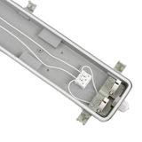 LED Wannenleuchte Gehäuse für 2x LED-Röhren T8, 120cm, IP65, IK08