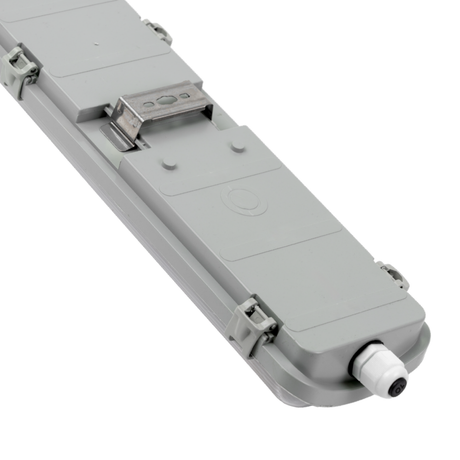 LED Wannenleuchte 60 cm, inkl 2 x 9W LED-Röhren T8,durchschleifbar, 4000K, IP65, IK08.