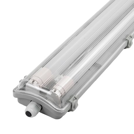 LED Wannenleuchte mit 2x 22W LED-Röhren T8, 150cm, 4000K, IP65, IK08