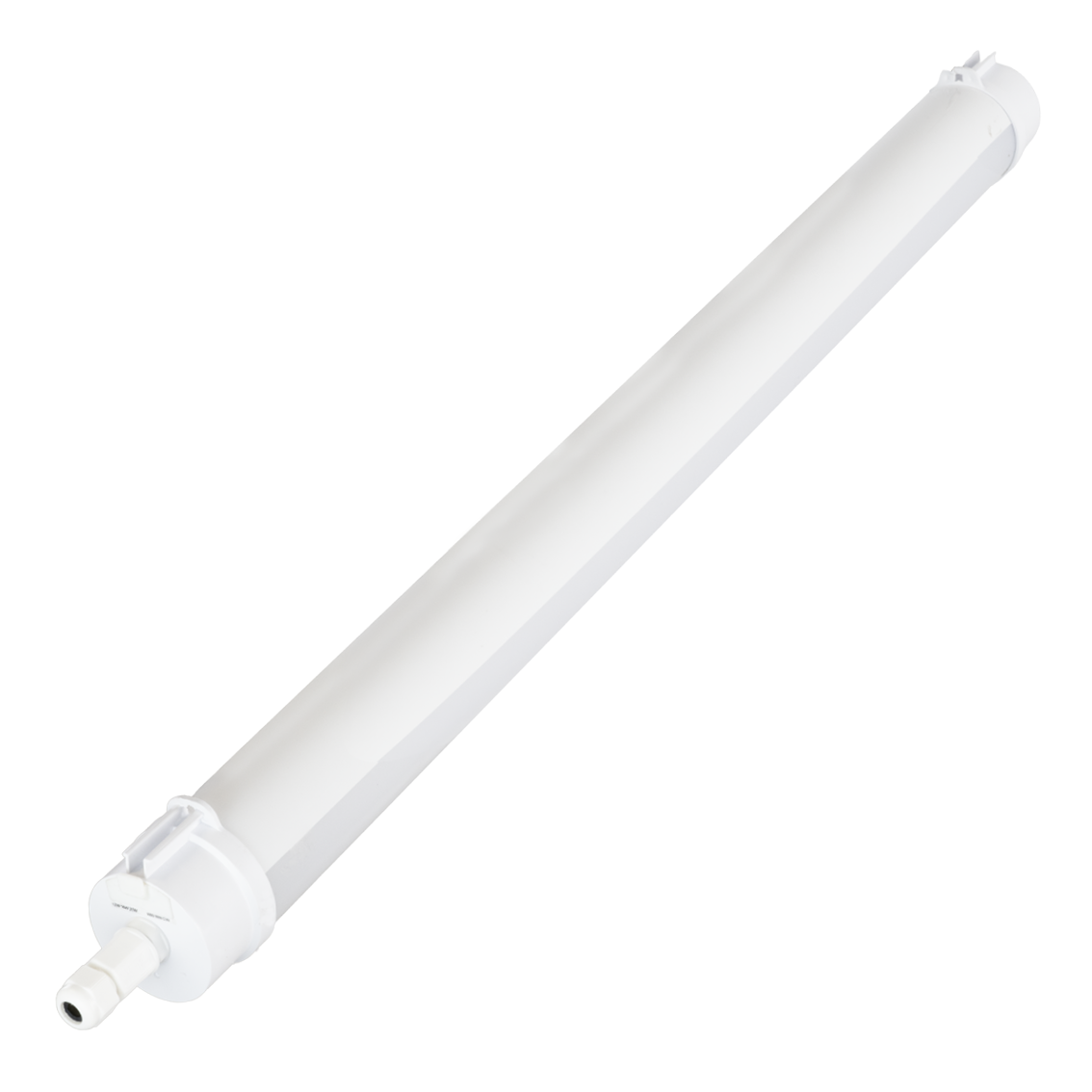 LED Feuchtraumleuchte, 120 cm, 40W-34W-28W einstellbar, max. 5558 lm, 3CCT,IP65, IK08,  rund, durchschleifbar.