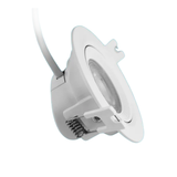 LED CCT Downlight schwenkbar, 7W, 718lm, 38°, in Cremeweiß, IP44, 3000K-4000K-6000K einstellbar