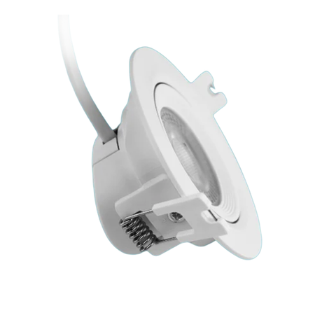 LED CCT Downlight schwenkbar, 7W, 718lm, 38°, in Cremeweiß, IP44, 3000K-4000K-6000K einstellbar