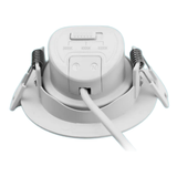 LED CCT Downlight schwenkbar, 7W, 718lm, 38°, in Cremeweiß, IP44, 3000K-4000K-6000K einstellbar