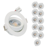 LED Downlight, schwenkbar, in Weiß, 5 W, 450 lm, 3000 K (warmweiß), 38°, Einbaustrahler