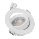 LED Downlight, schwenkbar, in Weiß, 5 W, 450 lm, 3000 K (warmweiß), 38°, Einbaustrahler
