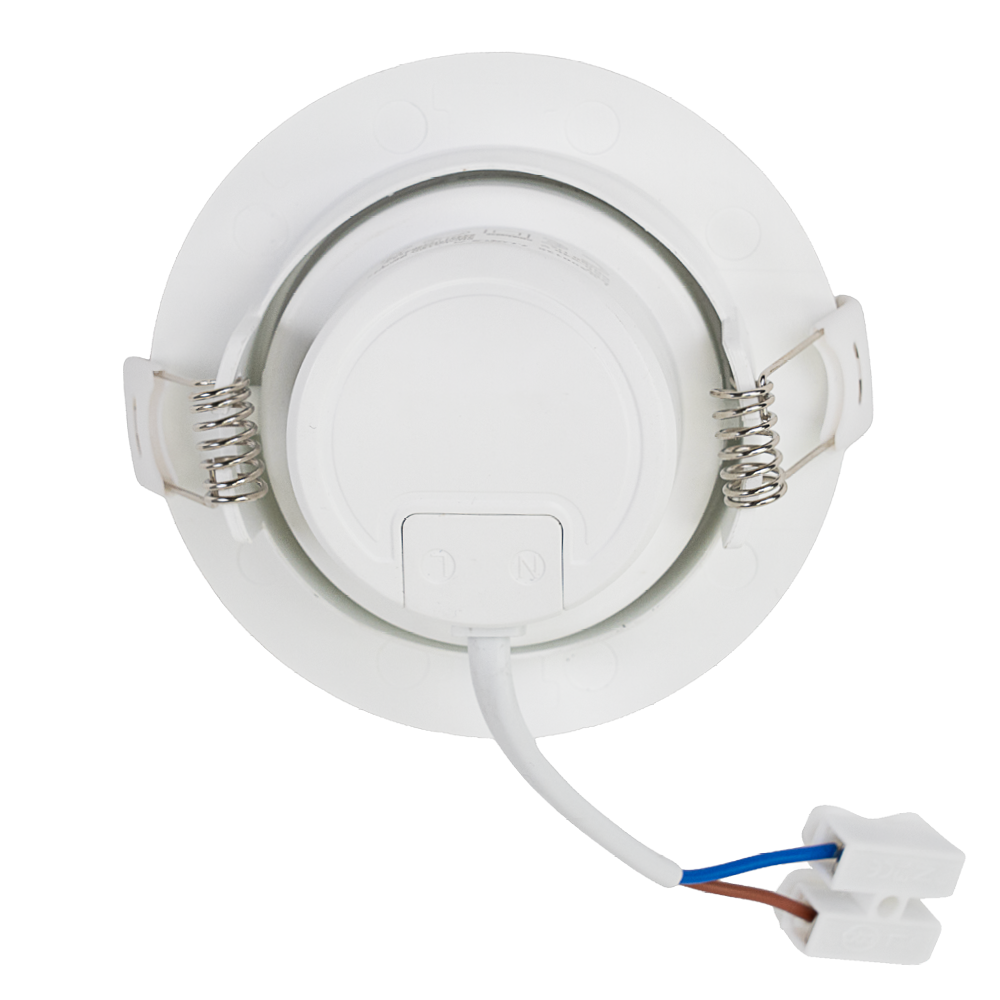 LED Downlight, schwenkbar, in Weiß, 7 W, 600 lm, 3000 K (warmweiß), 38°, Einbaustrahler