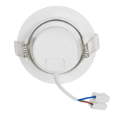 LED Downlight, schwenkbar, in Weiß, 7 W, 600 lm, 3000 K (warmweiß), 38°, Einbaustrahler