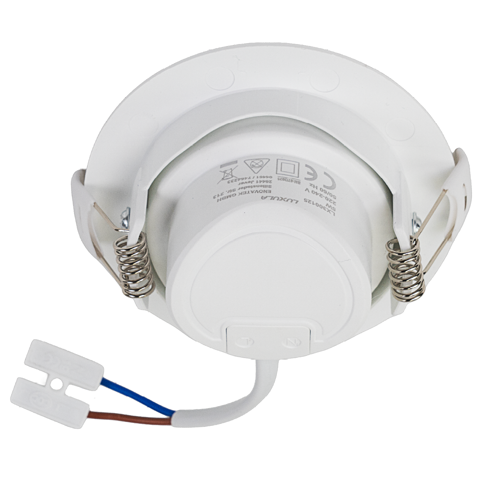 LED Downlight, schwenkbar, in Weiß, 7 W, 600 lm, 3000 K (warmweiß), 38°, Einbaustrahler