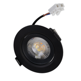 LED CCT Downlight, dimmbar, schwenkbar, in Schwarz, 7 W, 600 lm, 3000 - 6500 K (einstellbar), 38°, Einbaustrahler