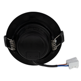 LED Downlight, schwenkbar, in Schwarz, 7 W, 600 lm, 3000 K (warmweiß), 38°, Einbaustrahler