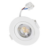 LED CCT Downlight, dimmbar, schwenkbar, in Weiß, 5 W, 450 lm, 3000 - 6500 K (einstellbar), 38°, Einbaustrahler