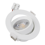 LED CCT Downlight, dimmbar, schwenkbar, in Weiß, 5 W, 450 lm, 3000 - 6500 K (einstellbar), 38°, Einbaustrahler