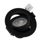 LED CCT Downlight, dimmbar, schwenkbar, in Schwarz, 5 W, 450 lm, 3000 - 6500 K (einstellbar), 38°, Einbaustrahler