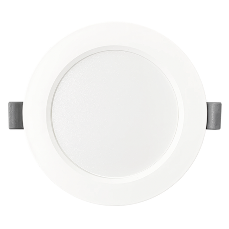 LED Einbauleuchte in Weiß, 18 W, 230 V, IP44-geschützt, 1800 lm, Lichtfarbe einstellbar, Ø221x27 mm, Einbaustrahler mit Diffusor, Badezimmer Deckenleuchte