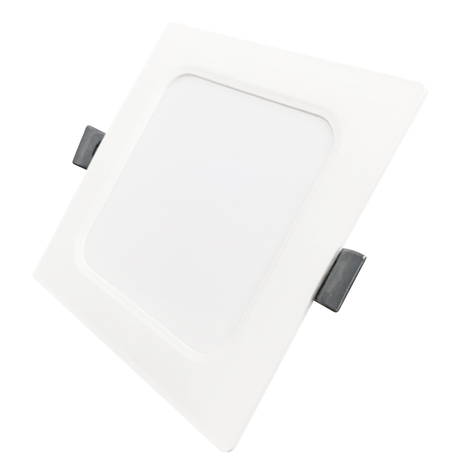 LED Einbauleuchte in Weiß, 6 W, 230 V, IP44-geschützt, 600 lm, Lichtfarbe einstellbar, 119x26 mm, Einbaustrahler mit Diffusor, Badezimmer Deckenleuchte