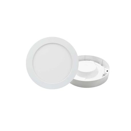 LED CCT Aufbauleuchte, 6W, 525 lm, ø122x35mm, 3000-4000-6000K einstellbar, mit Diffusor, rund.