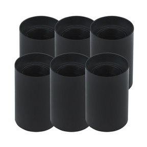 6er Set Aufbauspot für GU10- /MR16-Leuchtmittel, rund, 45° schwenkbar, schwarz.