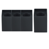 4er Set Aufbauspot für GU10- /MR16-Leuchtmittel, eckig, 45° schwenkbar, schwarz