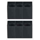 6er Set Aufbauspot für GU10- /MR16-Leuchtmittel, eckig, 45° schwenkbar, schwarz