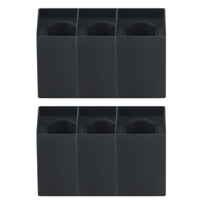 6er Set Aufbauspot für GU10- /MR16-Leuchtmittel, eckig, 45° schwenkbar, schwarz.