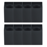 8er Set Aufbauspot für GU10- /MR16-Leuchtmittel, eckig, 45° schwenkbar, schwarz