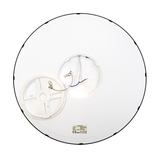 LED Panel, Ø50 cm, schwarz, rund, 42 W, 4200 lm, Lichtfarbe einstellbar 3000 – 6500 K, Slim Design