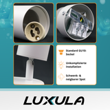 9er Pack Schwenkbarer LED Aufbauspot mit GU10 Fassung, weiß, IP20, Aluminium
