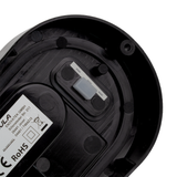 Kellerlampe in Schwarz, Ovalleuchte, 12 W, 1080 lm, Lichtfarbe einstellbar (CCT), IP54-wassergeschützt, Kabelverbinder, Wandleuchte Innen und Außen, Feuchtraumleuchte
