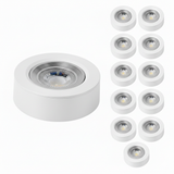 LED CCT Downlight, Ein- und Aufbaustrahler, schwenkbar, in Weiß, dimmbar, 5 W, 420 lm, 60°, 3000K-4000K-6500K einstellbar