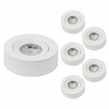 LED CCT Downlight, Ein- und Aufbaustrahler, schwenkbar, in Weiß, dimmbar, 5 W, 420 lm, 60°, 3000K-4000K-6500K einstellbar